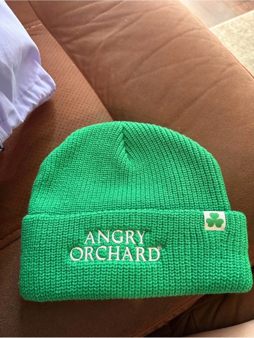Angry Orchard Green Knit Beanie